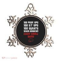 100 Push Ups 100 Sit Ups 100 Squats 10 Km Running Ornament thumb 0