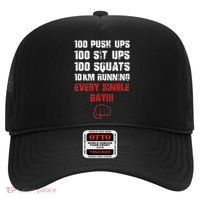 100 Push Ups 100 Sit Ups 100 Squats 10 Km Running Hat thumb 0