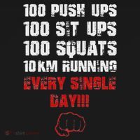 100 Push Ups 100 Sit Ups 100 Squats 10 Km Running Tank Top thumb 6