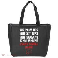 100 Push Ups 100 Sit Ups 100 Squats 10 Km Running Tote Bag thumb 0