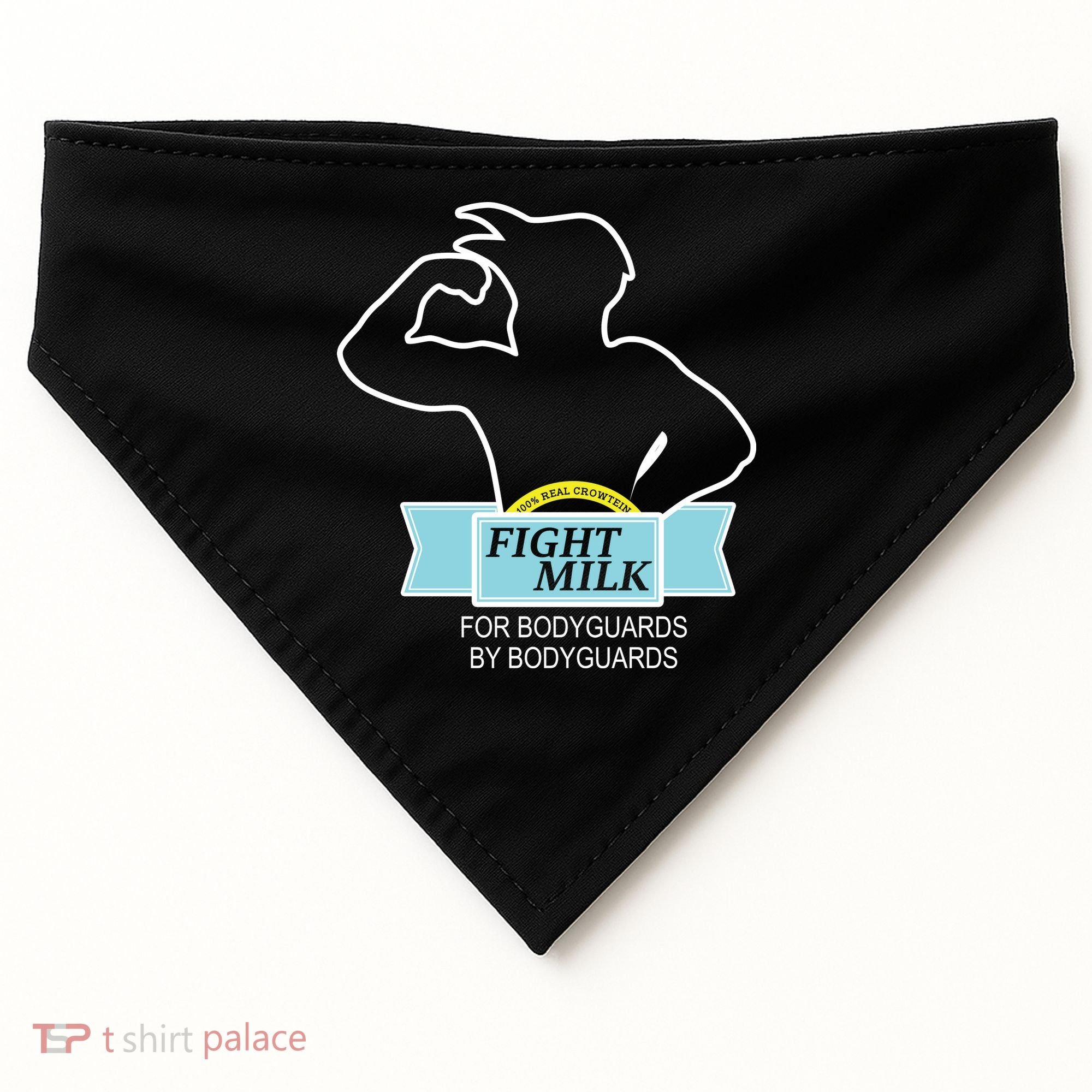 100% Real Crowtein Fight Milk Shirt USA-Made Doggie Bandana
