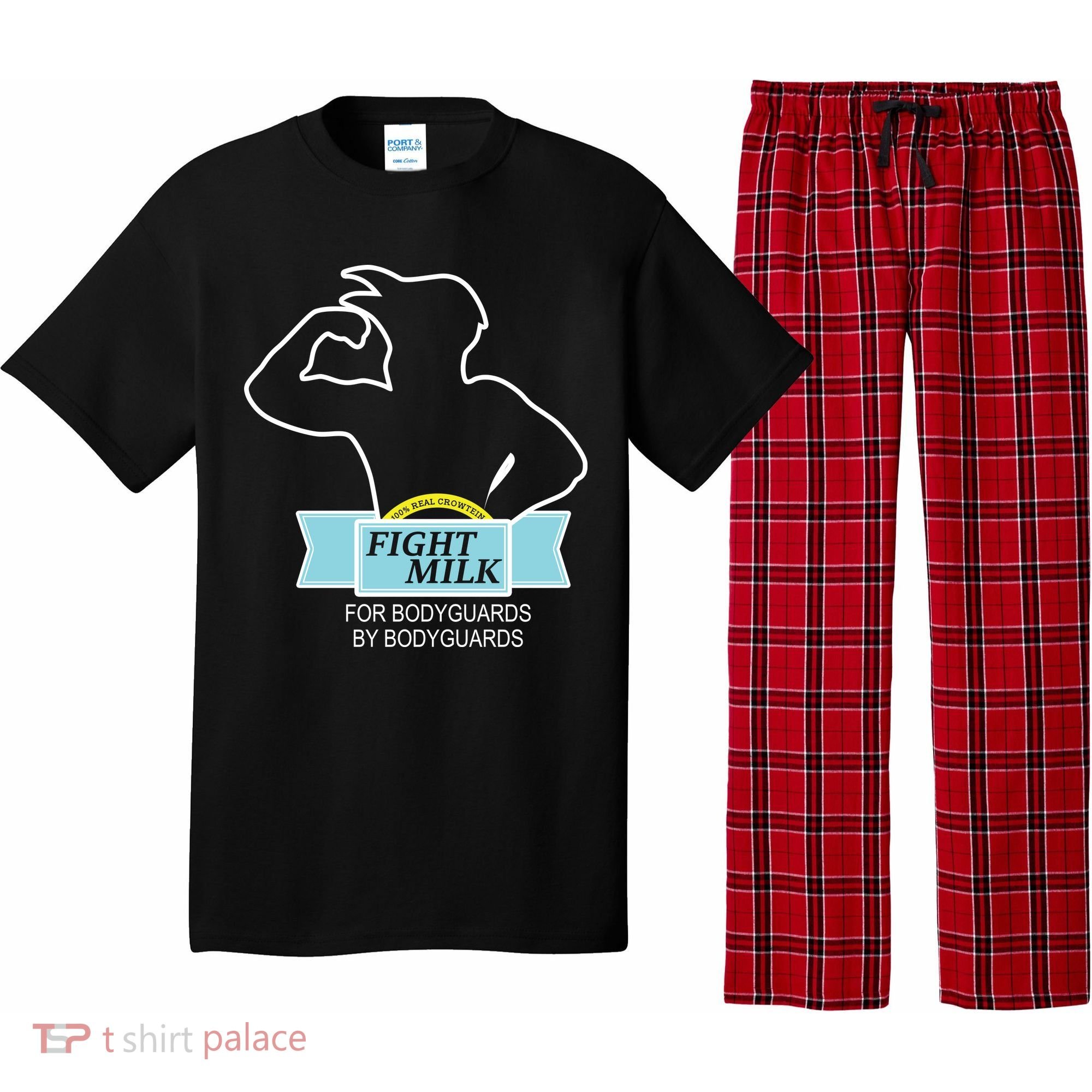 100% Real Crowtein Fight Milk Shirt Pajama Set