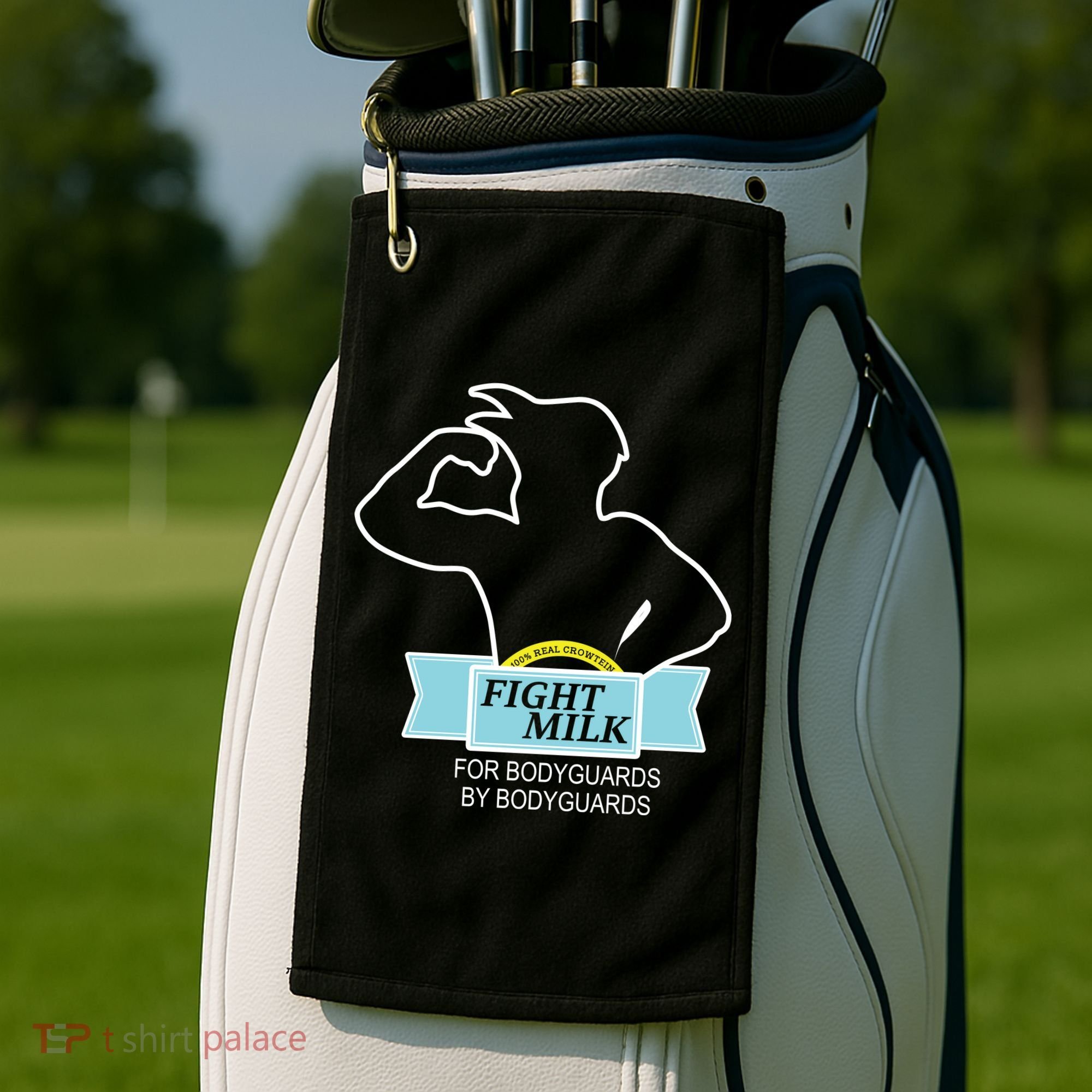 100% Real Crowtein Fight Milk Shirt Golf Towel