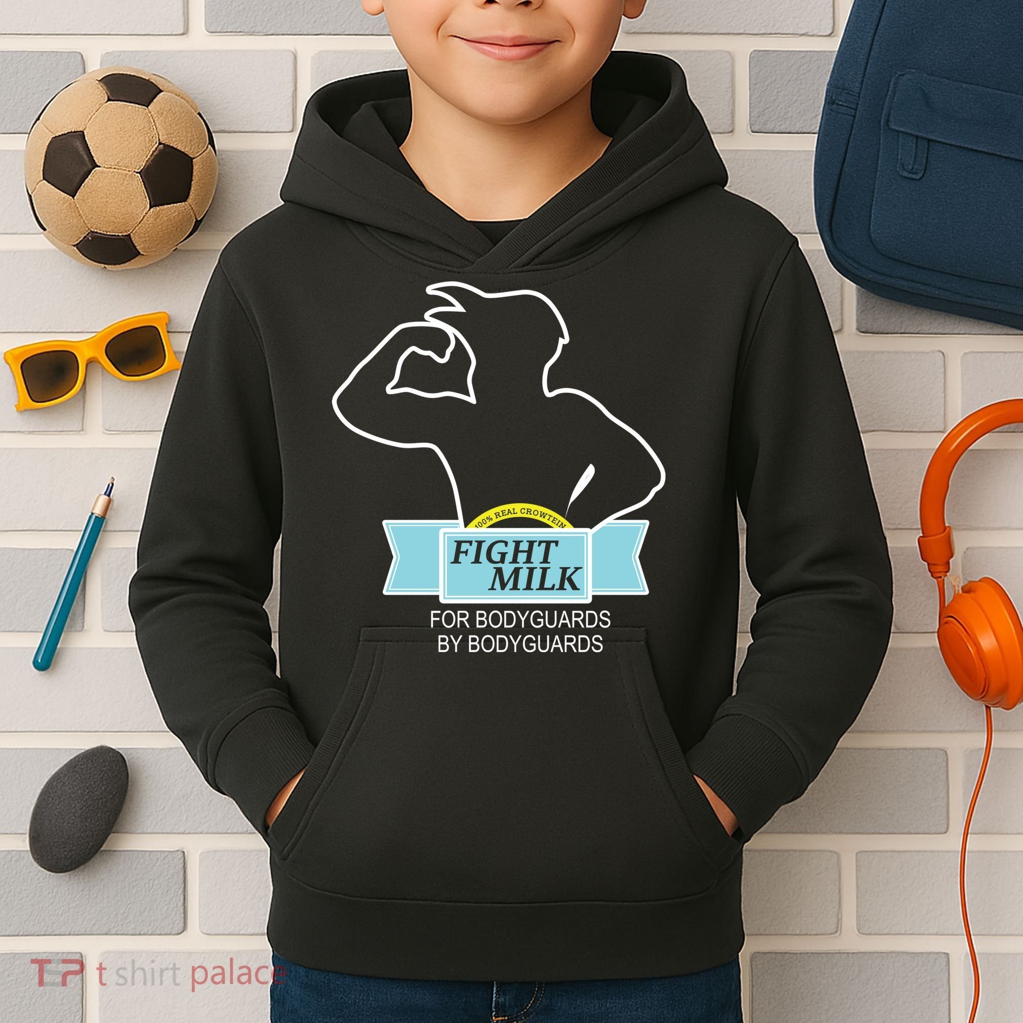 100% Real Crowtein Fight Milk Shirt Kids Hoodie