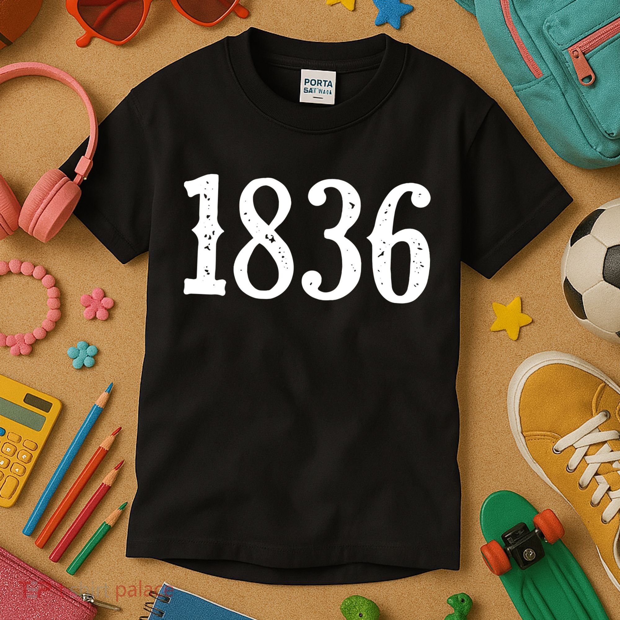1836 Republic Of Texas Revolution Independence Kids T-Shirt
