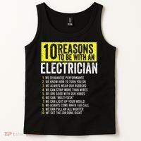 10 Reasons To Be With An Electrician Electricians Tank Top thumb 2