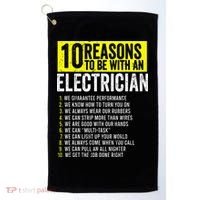 10 Reasons To Be With An Electrician Electricians Golf Towel thumb 0