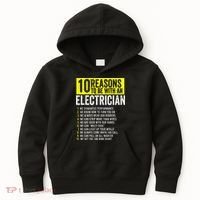 10 Reasons To Be With An Electrician Electricians Kids Hoodie thumb 0