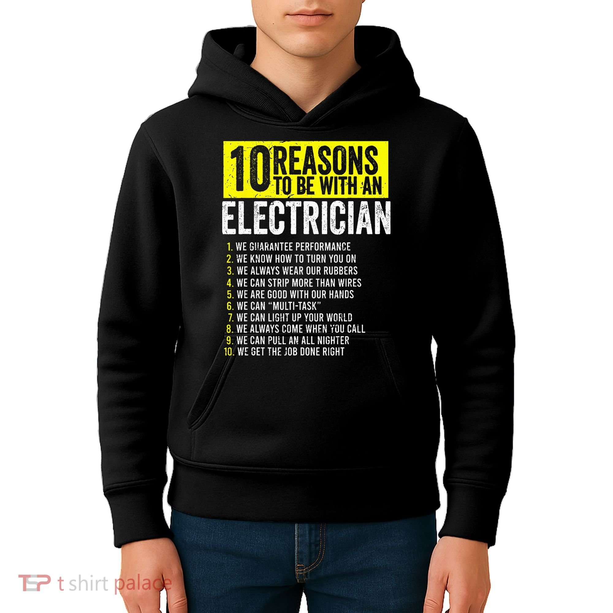 10 Reasons To Be With An Electrician Electricians Kids Hoodie