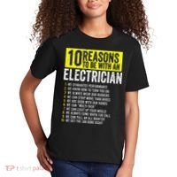 10 Reasons To Be With An Electrician Electricians Kids T-Shirt thumb 2