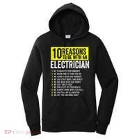 10 Reasons To Be With An Electrician Electricians Women's Hoodie thumb 0