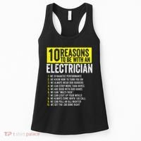 10 Reasons To Be With An Electrician Electricians Women's Tank Top thumb 0