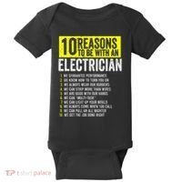 10 Reasons To Be With An Electrician Electricians Baby Bodysuit thumb 0