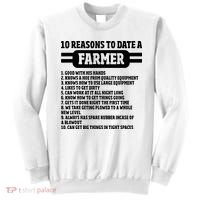 10 Reasons To Date A Farmer Funny Farming Humor For Men Sweatshirt thumb 0