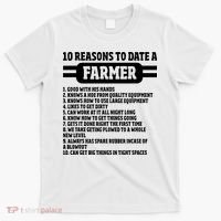 10 Reasons To Date A Farmer Funny Farming Humor For Men T-Shirt thumb 0