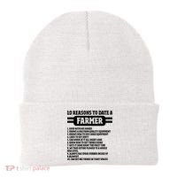 10 Reasons To Date A Farmer Funny Farming Humor For Men Beanie thumb 0