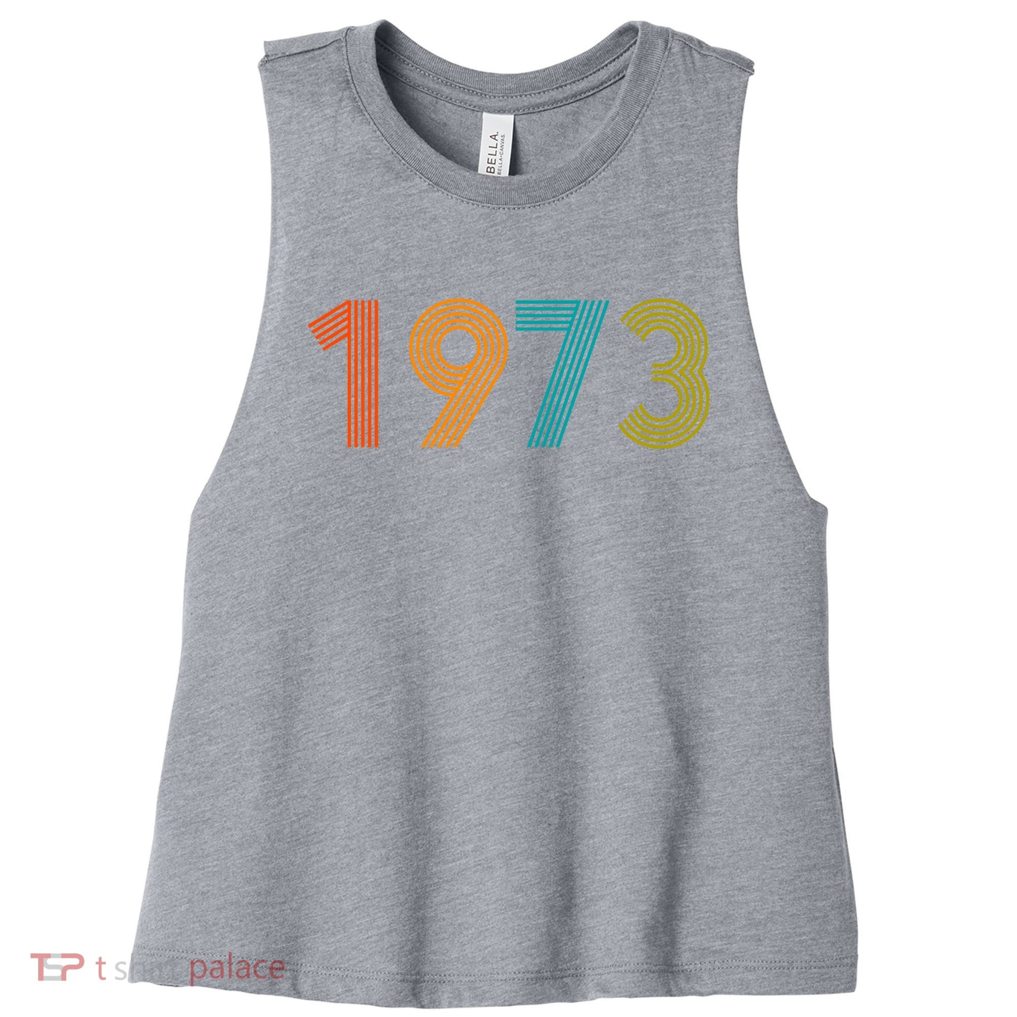 1973 Roe V Wade Women's Racerback Cropped Tank