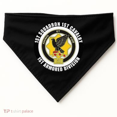 1st Squadron 1st Cavalry 1st Armored Division USA-Made Doggie Bandana