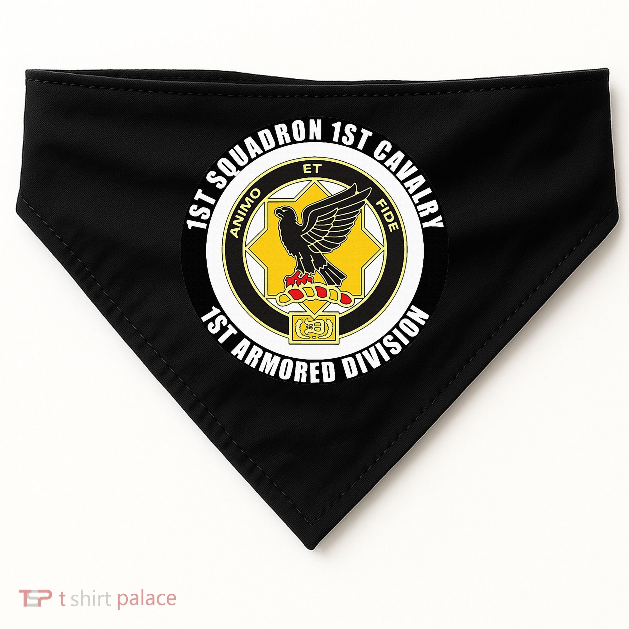 1st Squadron 1st Cavalry 1st Armored Division USA-Made Doggie Bandana