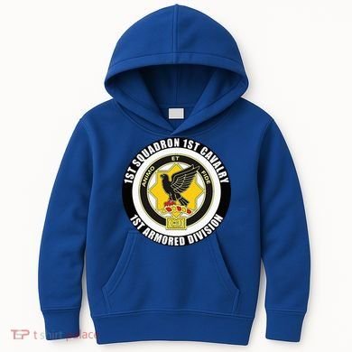1st Squadron 1st Cavalry 1st Armored Division Kids Hoodie