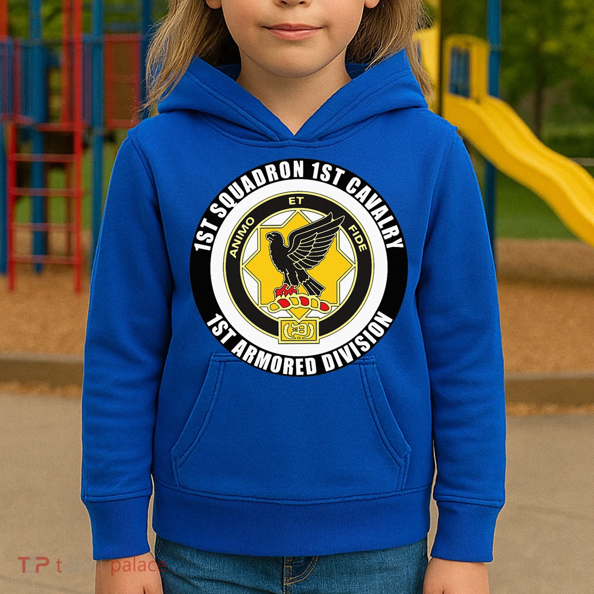 1st Squadron 1st Cavalry 1st Armored Division Kids Hoodie
