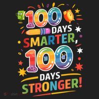 100 Smart 100 Stronger Happy 100th Day Of School Celebration Beanie thumb 2