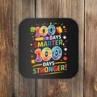 100 Smart 100 Stronger Happy 100th Day Of School Celebration Coaster thumb 0