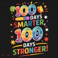 100 Smart 100 Stronger Happy 100th Day Of School Celebration Mousepad thumb 1