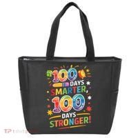 100 Smart 100 Stronger Happy 100th Day Of School Celebration Tote Bag thumb 0
