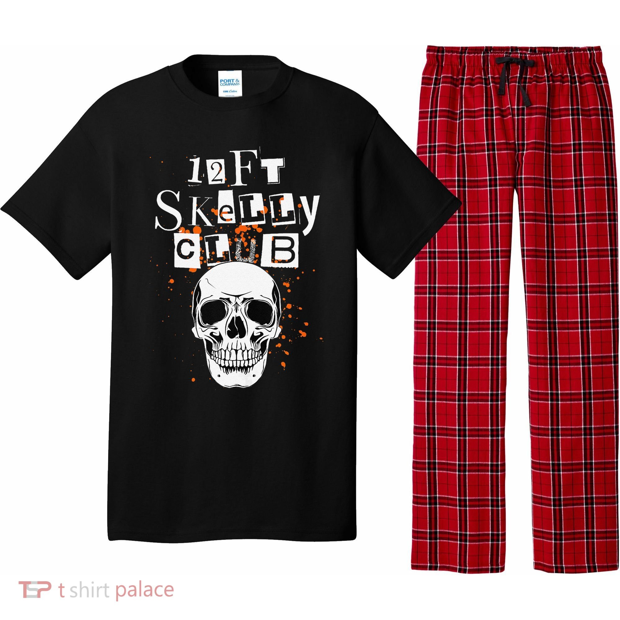 12Ft Skeleton Club Halloween Pajama Set