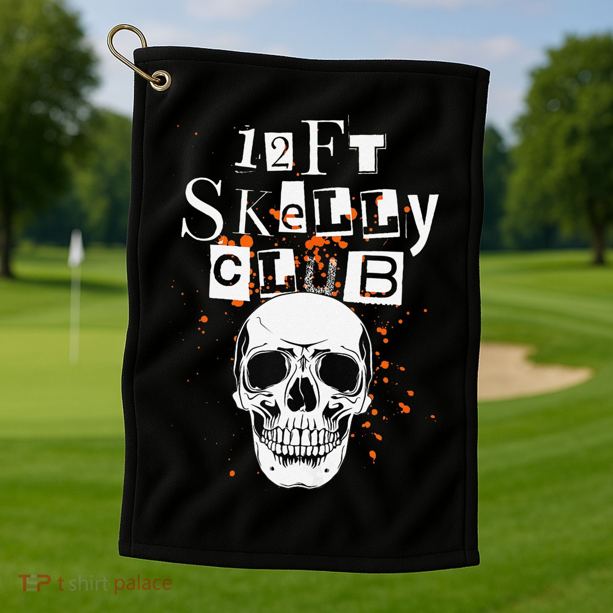 12Ft Skeleton Club Halloween Golf Towel