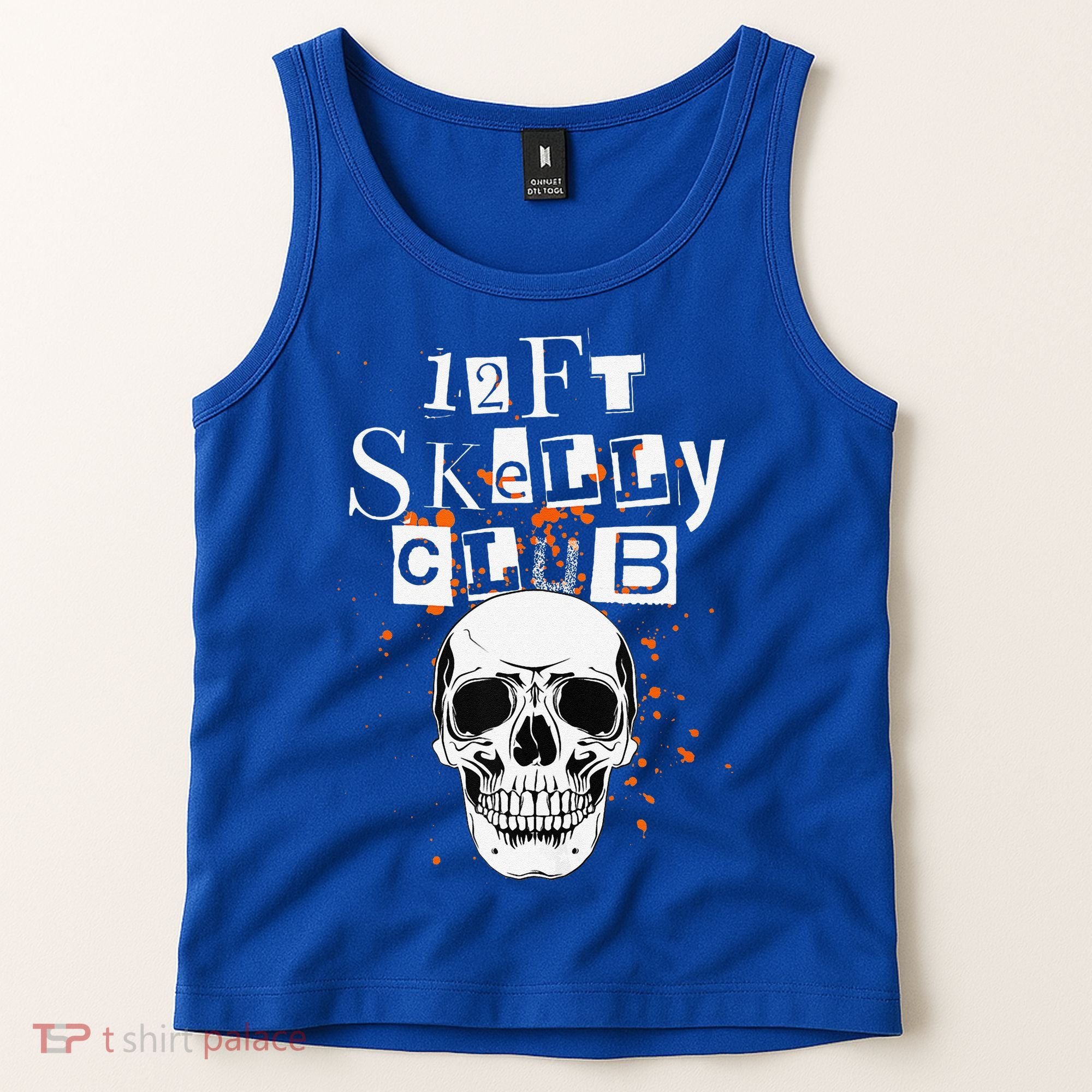 12Ft Skeleton Club Halloween Tank Top