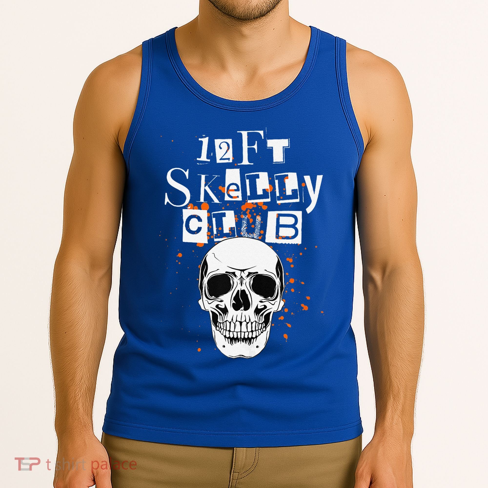 12Ft Skeleton Club Halloween Tank Top