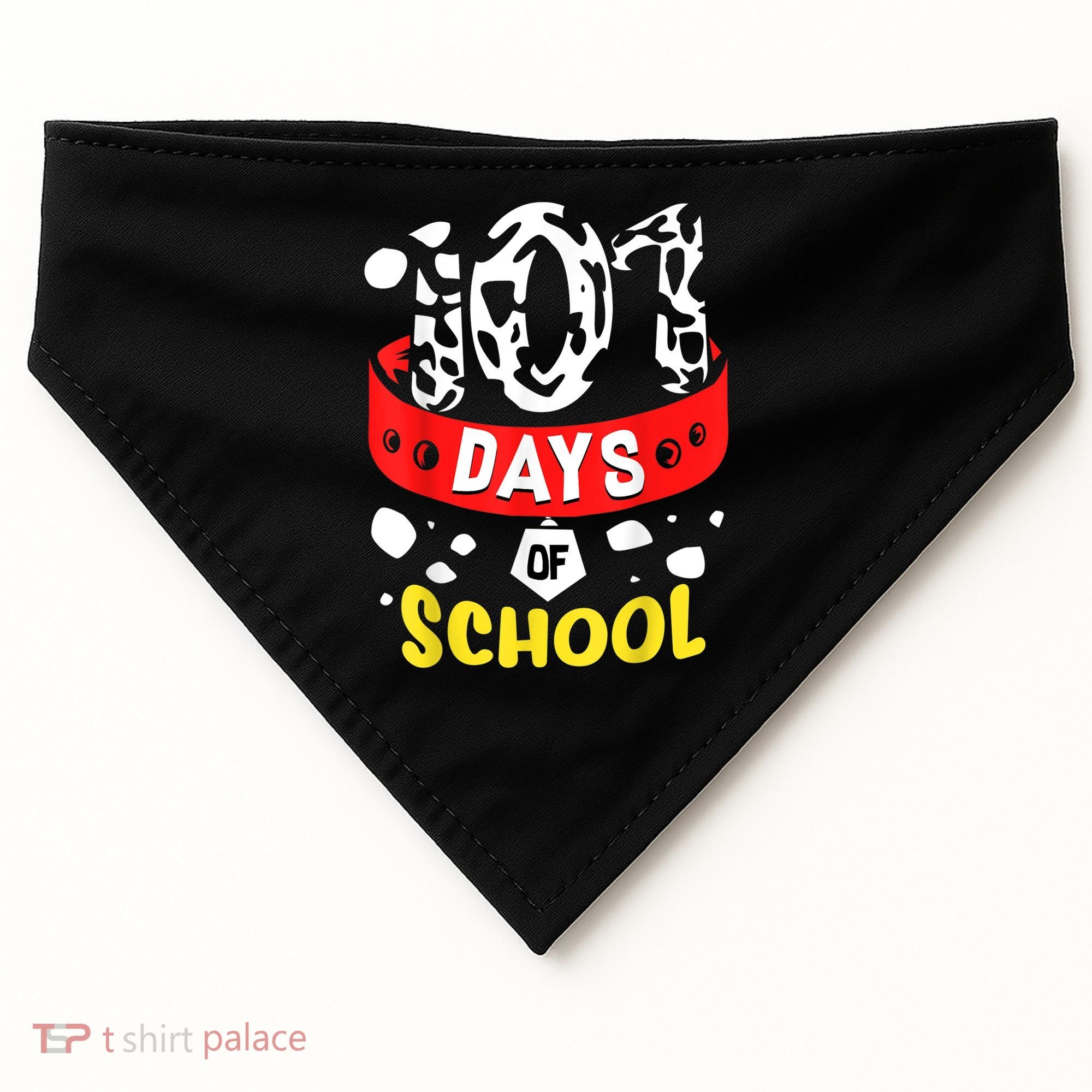 101 School Days Gift Dalmatian Dog 100th Sayings USA-Made Doggie Bandana