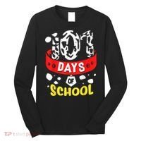 101 School Days Gift Dalmatian Dog 100th Sayings Long Sleeve Shirt thumb 0