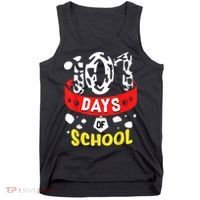 101 School Days Gift Dalmatian Dog 100th Sayings Tank Top thumb 0