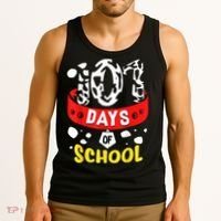 101 School Days Gift Dalmatian Dog 100th Sayings Tank Top thumb 3