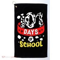 101 School Days Gift Dalmatian Dog 100th Sayings Golf Towel thumb 0