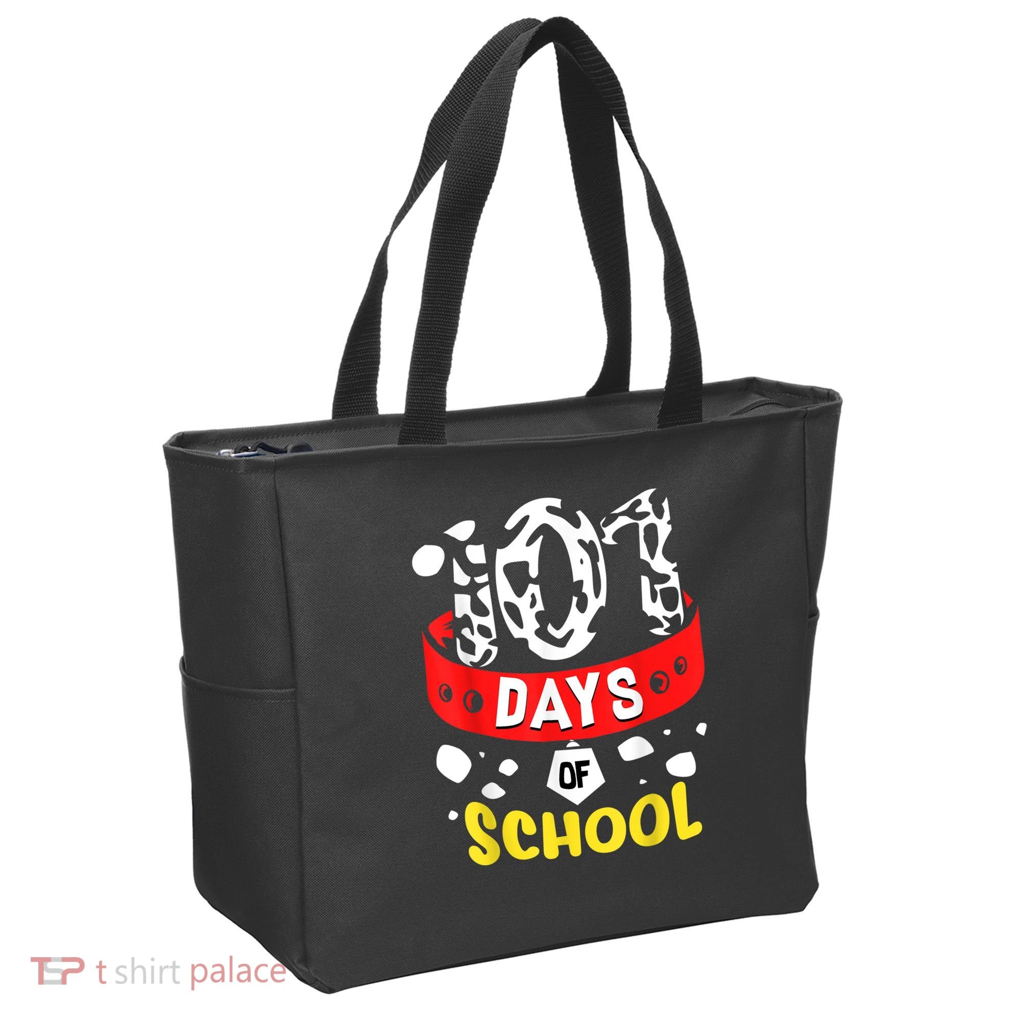 101 School Days Gift Dalmatian Dog 100th Sayings Tote Bag