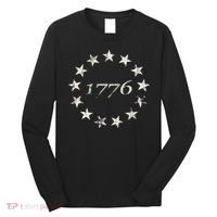 13 Star Flag Betsy Ross Distressed American Flag 1776 Long Sleeve Shirt thumb 0