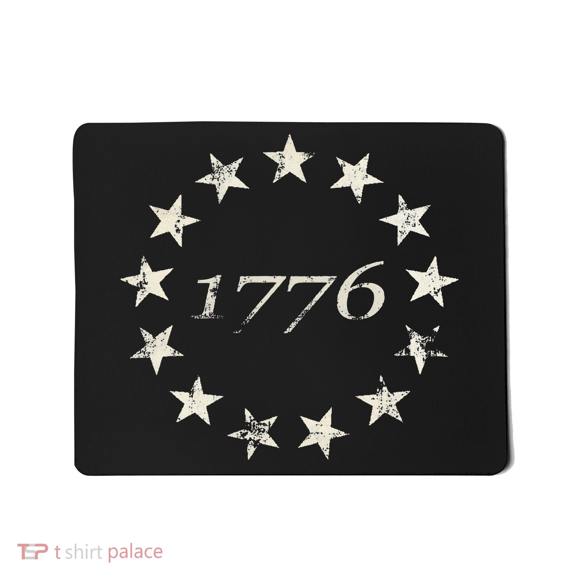 13 Star Flag Betsy Ross Distressed American Flag 1776 Mousepad