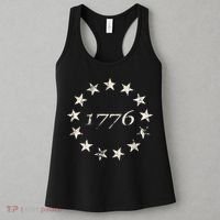 13 Star Flag Betsy Ross Distressed American Flag 1776 Women's Tank Top thumb 3
