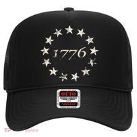 13 Star Flag Betsy Ross Distressed American Flag 1776 Hat thumb 0