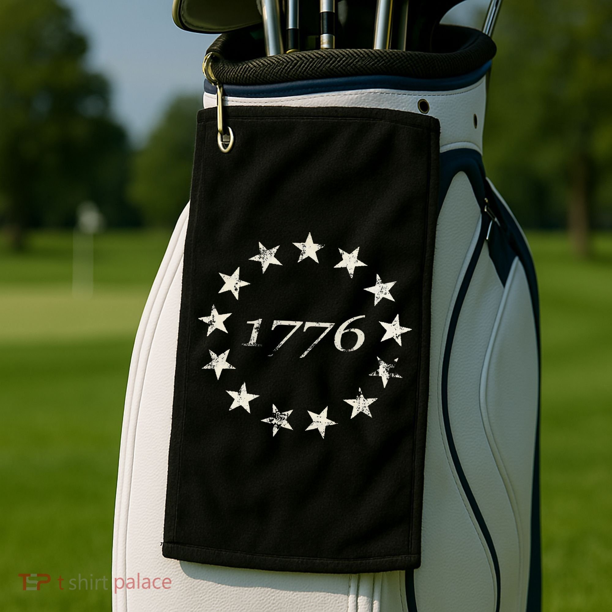 13 Star Flag Betsy Ross Distressed American Flag 1776 Golf Towel
