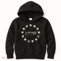 13 Star Flag Betsy Ross Distressed American Flag 1776 Kids Hoodie thumb 0