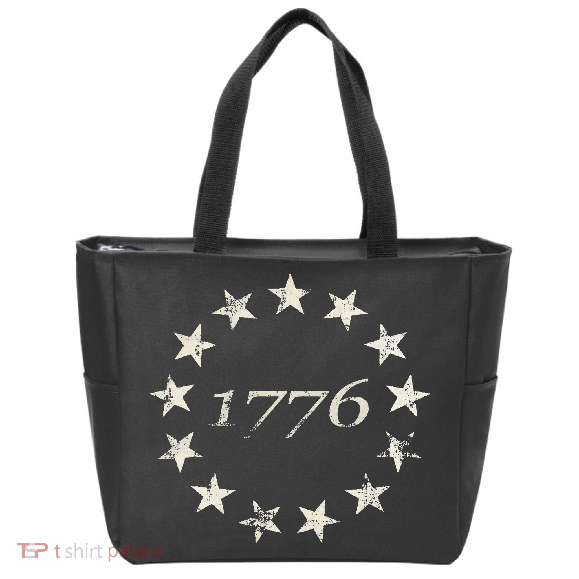 13 Star Flag Betsy Ross Distressed American Flag 1776 Tote Bag