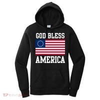13 Star Flag Usa Betsy Ross God Bless America 4th Of July Gift Women's Hoodie thumb 0