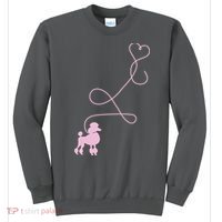 1950s Sock Hop Costume Dog Cute Poodle Heart Sweatshirt thumb 0