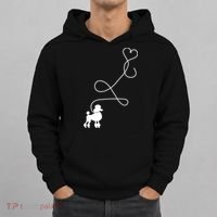 1950's Sock Hop Costume Gift Dog Cute Poodle Heart Hoodie thumb 0