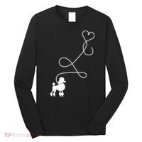 1950's Sock Hop Costume Gift Dog Cute Poodle Heart Long Sleeve Shirt thumb 0
